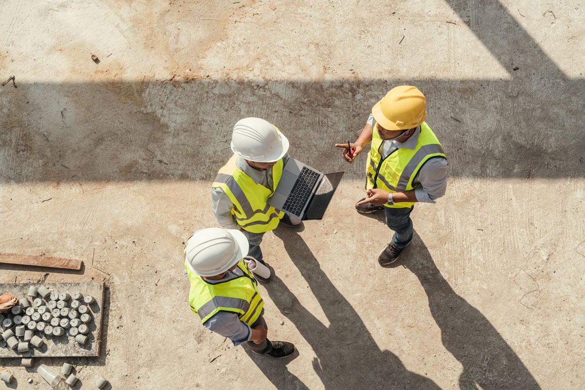 construction workers in the field