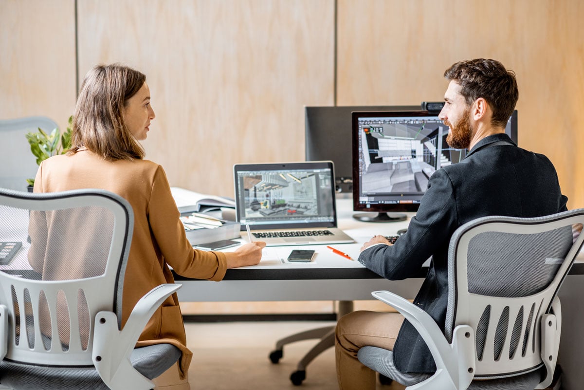 architects working on computers